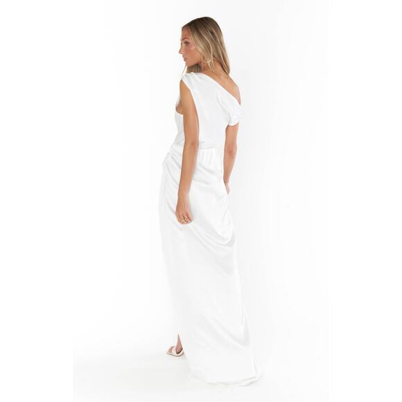 Show Me Your Mumu Jodie Bridal Dress in Ivory Luxe Satin S NWT - Picture 8 of 8
